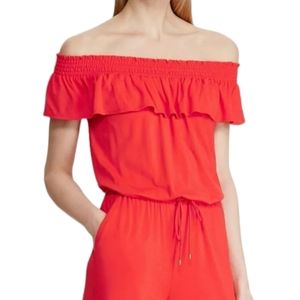 Off the shoulders Red Romper by Ralph Lauren Size L